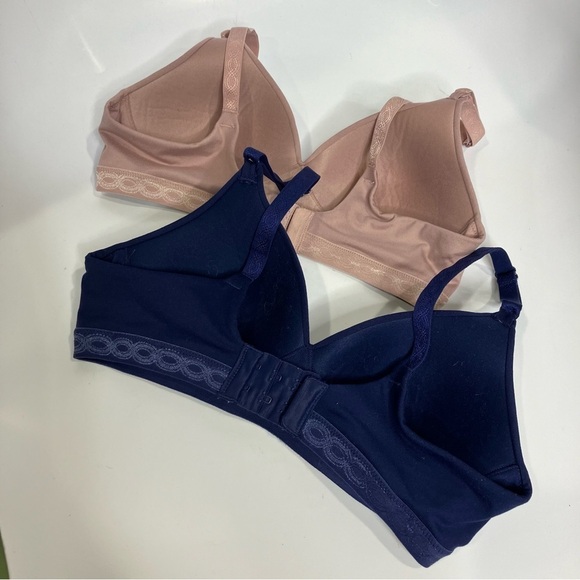 Warners wire free comfort bras set of 2 pink & blue size 34A - Picture 2 of 4